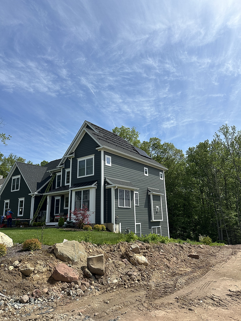 Solar panels on new construction home